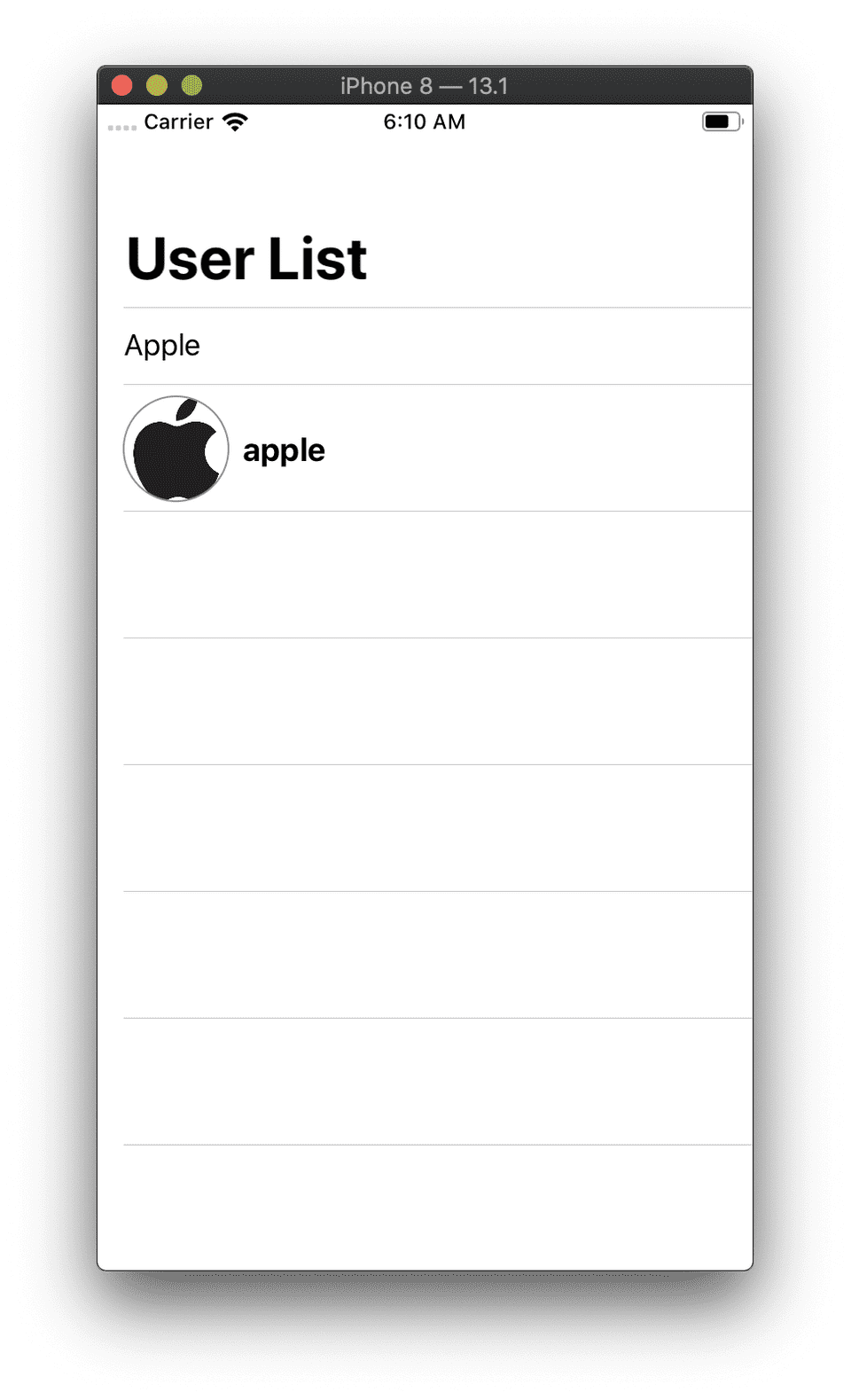 user list